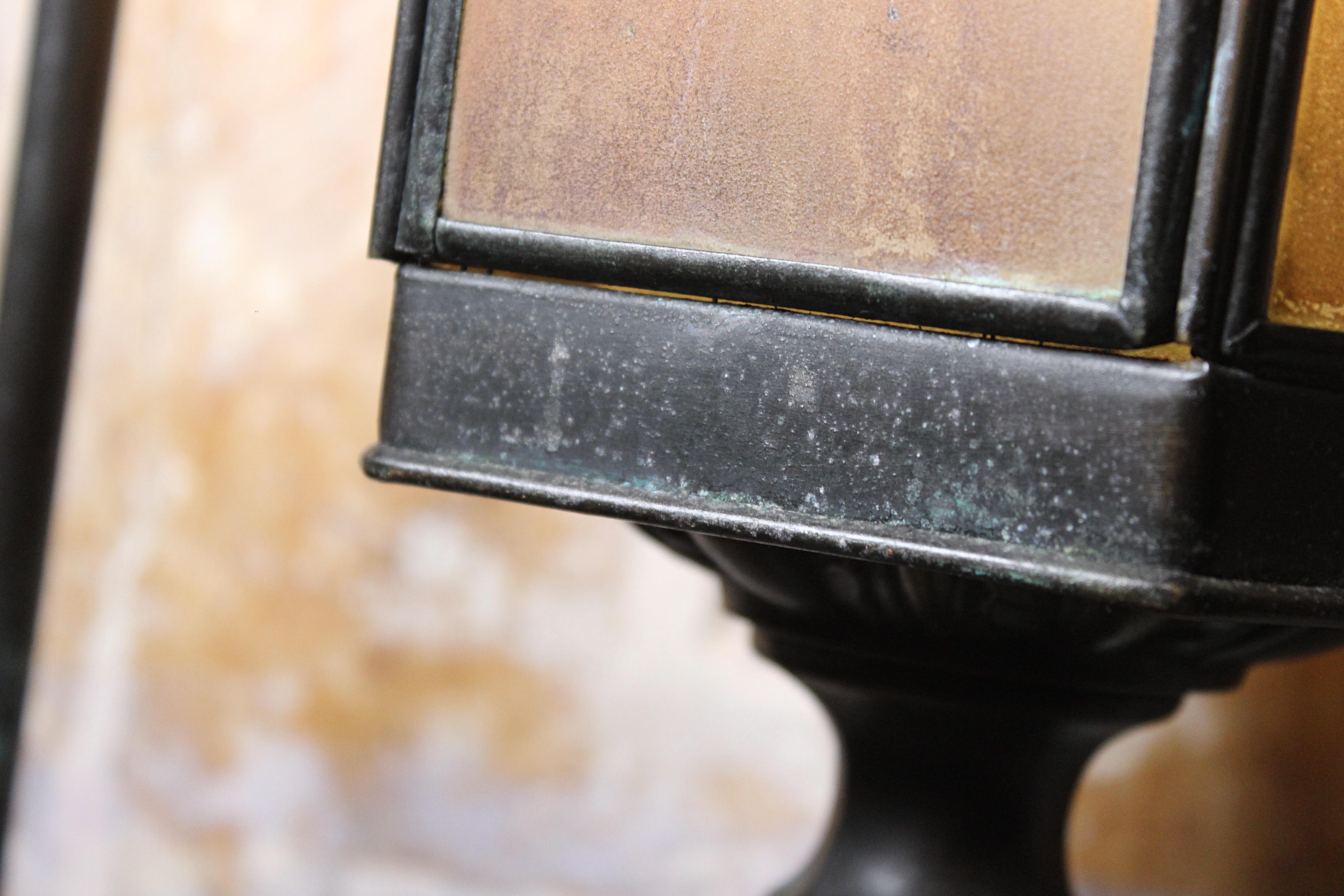 20th Century Brass & Marble Glass Wall, Ground, Pillar Bedside Library Lanterns 8