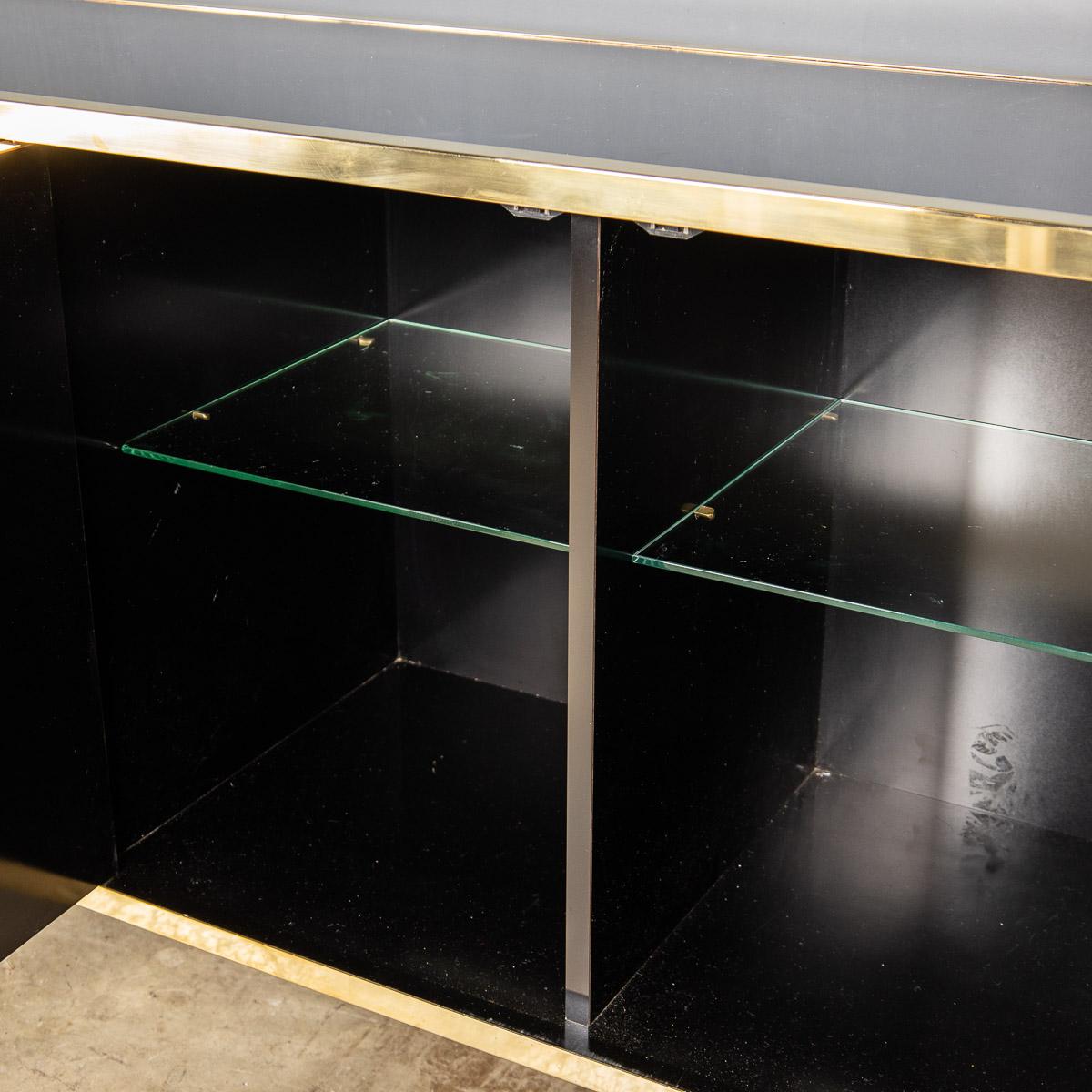 20th Century Brass & Mirrored Sideboard by Michel Pigneres, c.1970 For Sale 10
