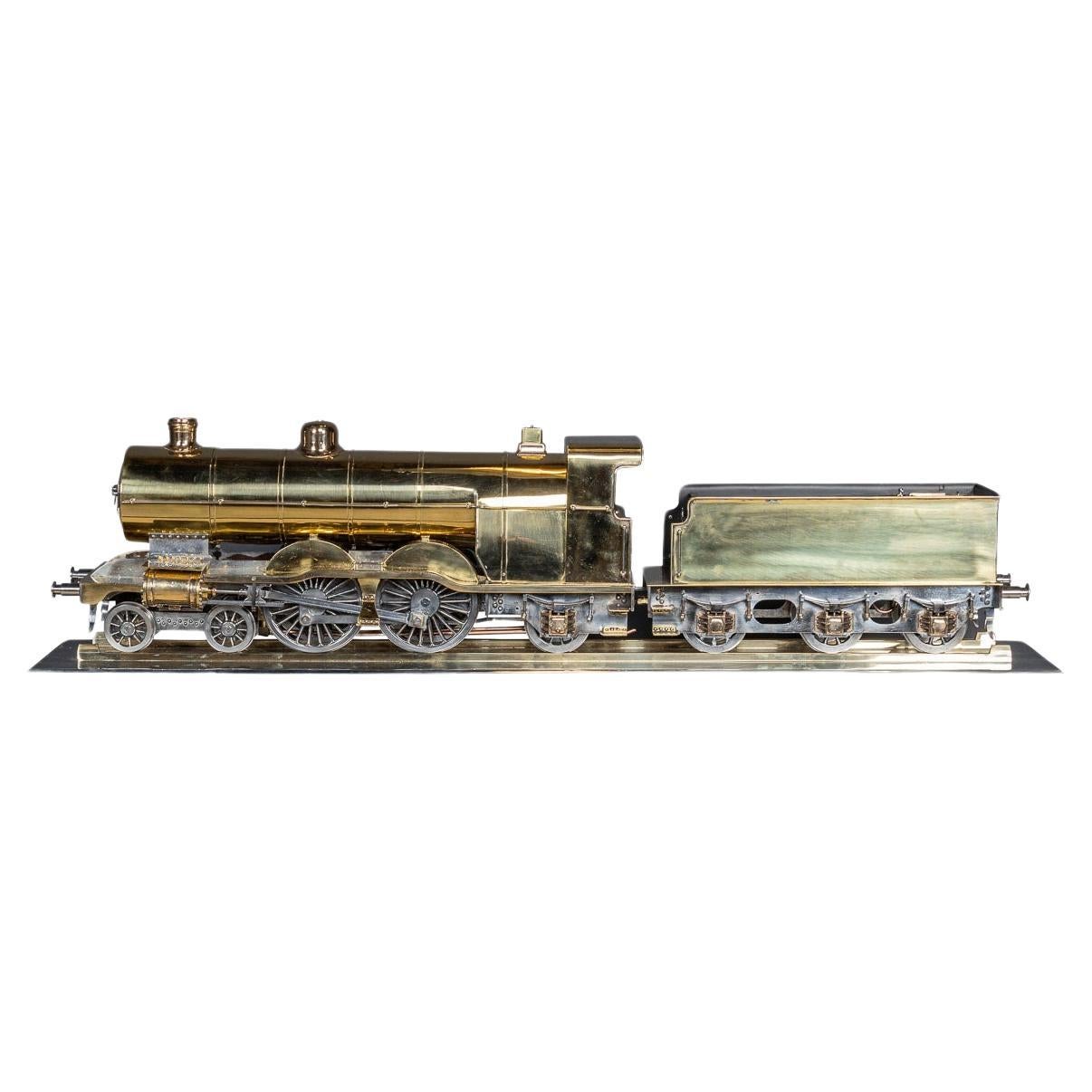 20th Century Brass Model GNR Atlantic 3 1/2 Inch Gauge Steam Locomotive c.1930 For Sale