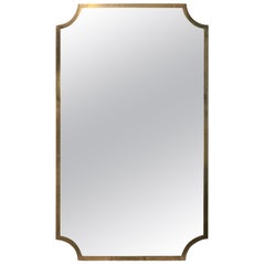 20th Century Brass or Bronze Mirror, Mid-Century Modern Style