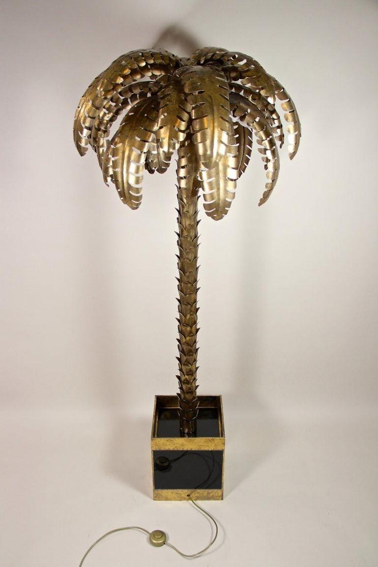 Lampadaire en laiton du 20e siècle Attribué à la Maison Jansen, FR ca. 1970 en vente 3