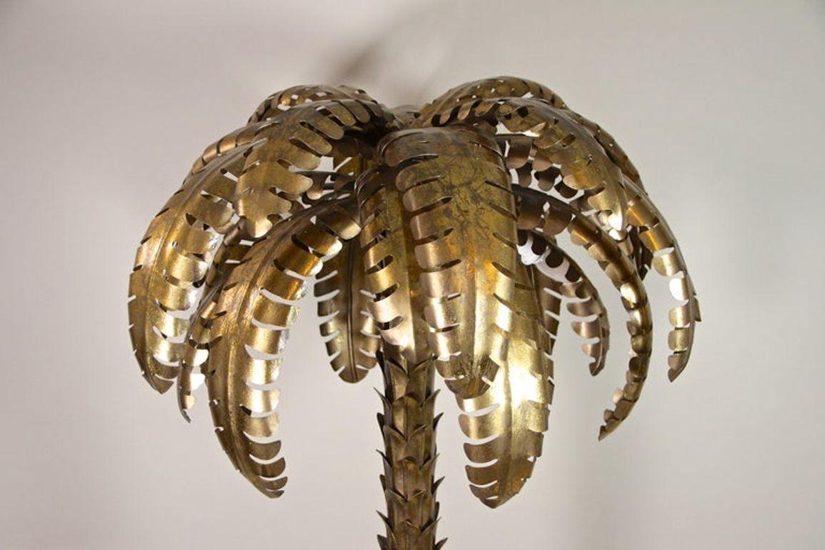 Patiné Lampadaire en laiton du 20e siècle Attribué à la Maison Jansen, FR ca. 1970 en vente