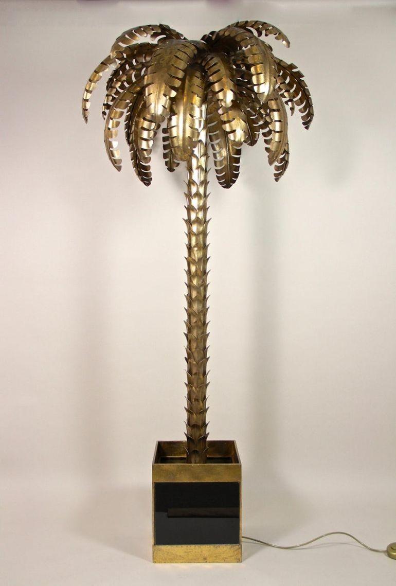 Laiton Lampadaire en laiton du 20e siècle Attribué à la Maison Jansen, FR ca. 1970 en vente