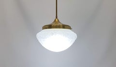 20th Century Brass Pendant, Modernist Style and Features Floral Motifs