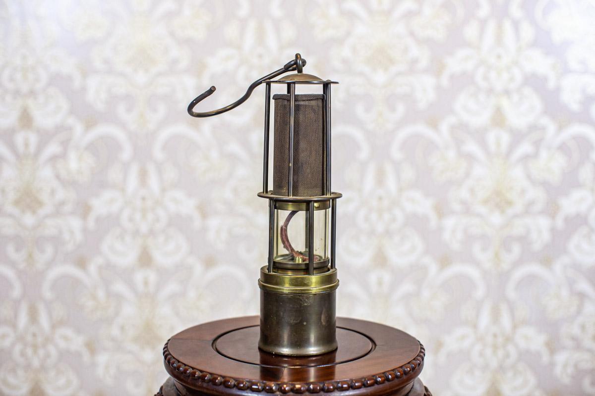 20th-Century Brass Safety Lamp For Sale 8