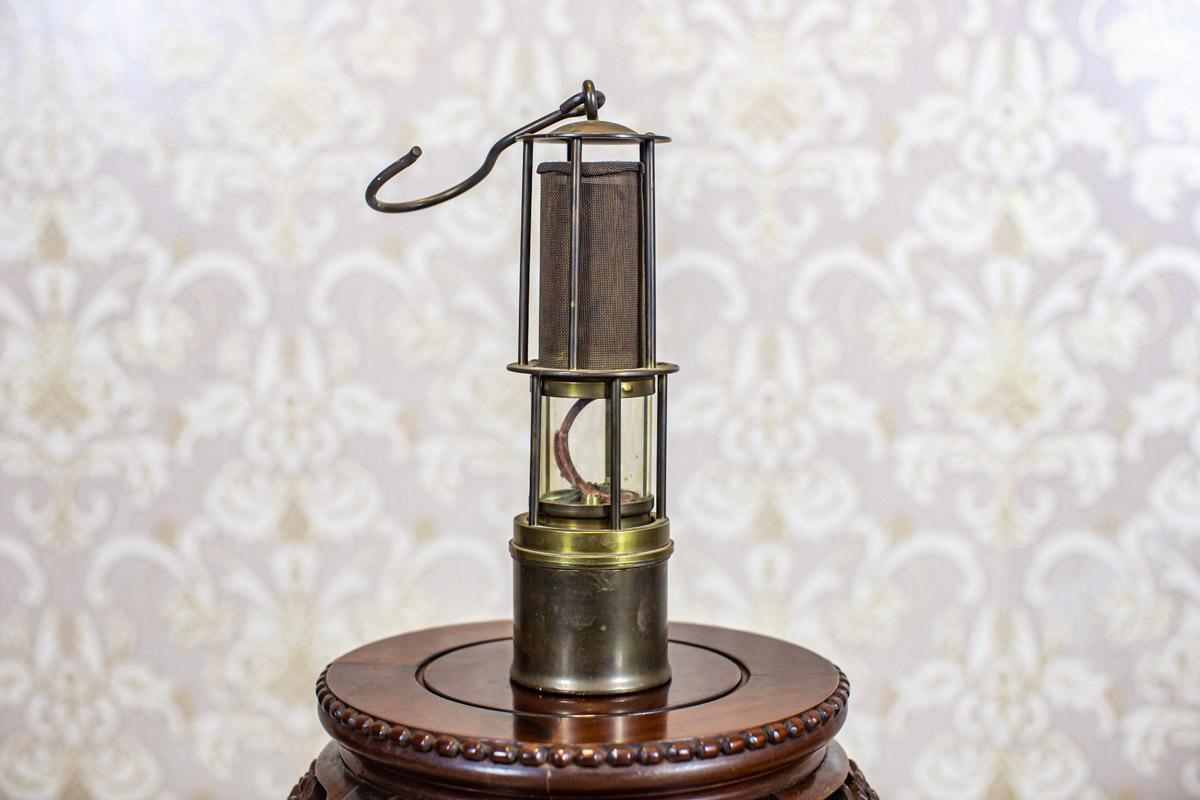 20th-Century Brass Safety Lamp For Sale 9