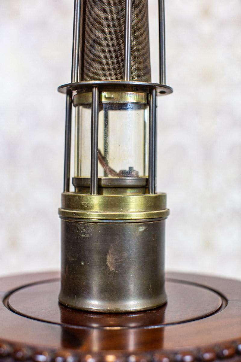 20th-Century Brass Safety Lamp In Good Condition For Sale In Opole, PL