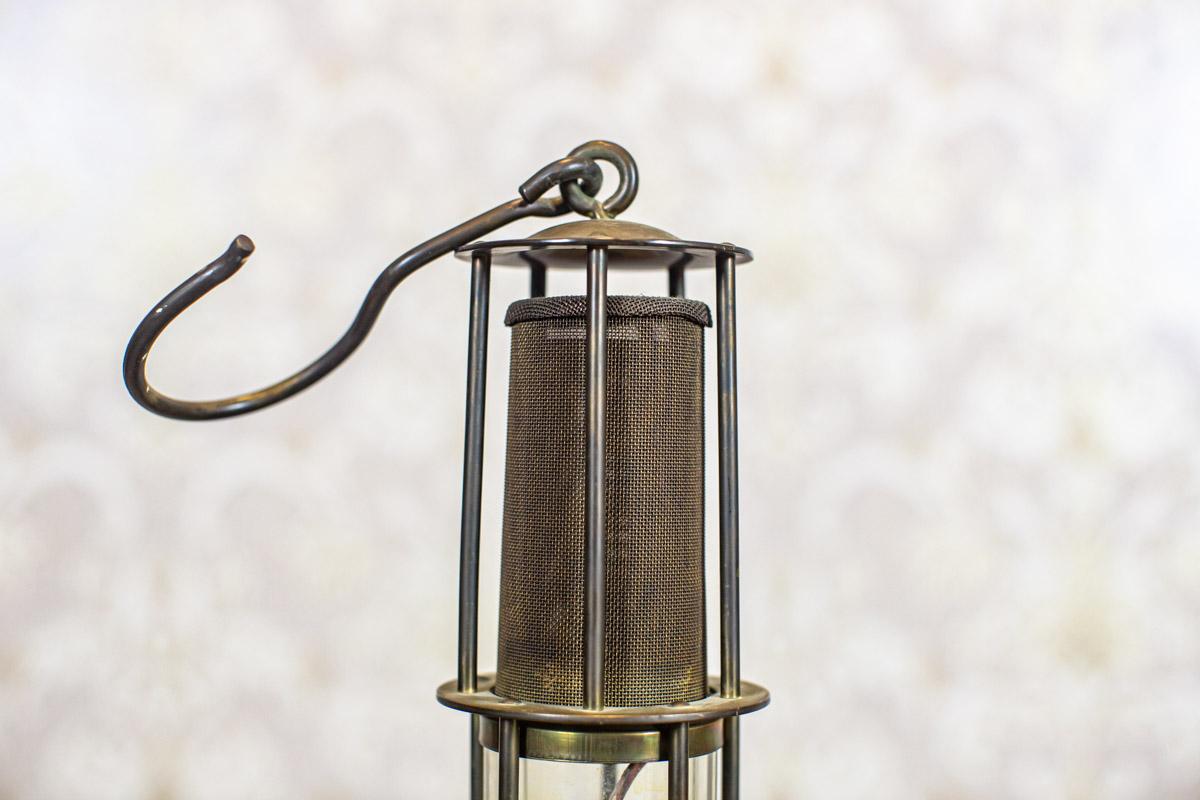 20th-Century Brass Safety Lamp For Sale 1
