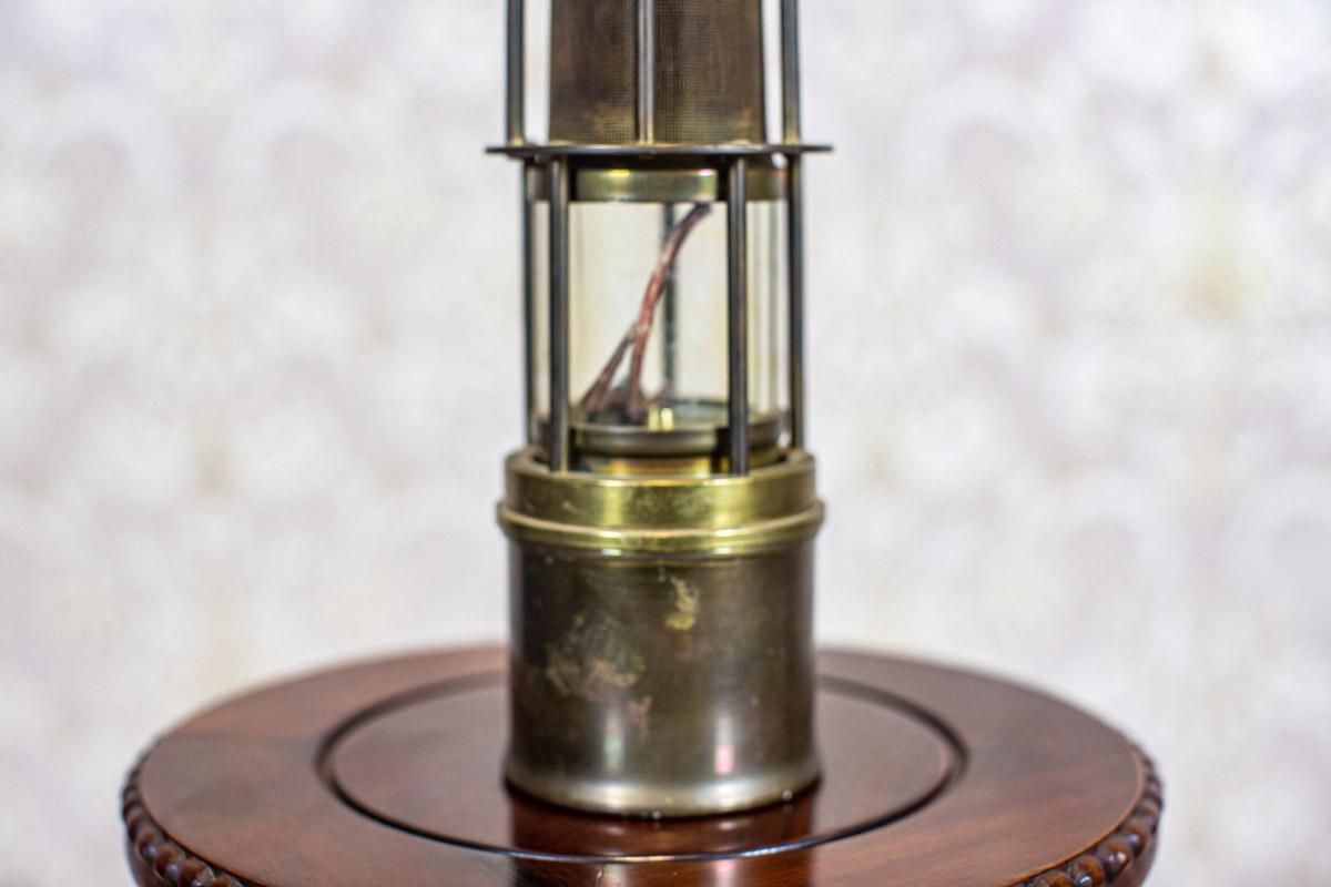 20th-Century Brass Safety Lamp For Sale 2