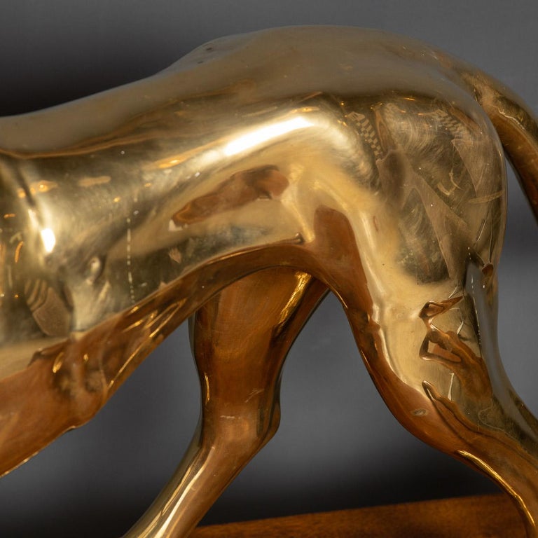 20th Century Brass Statue of a Prowling Panther, C.1970 at 1stDibs