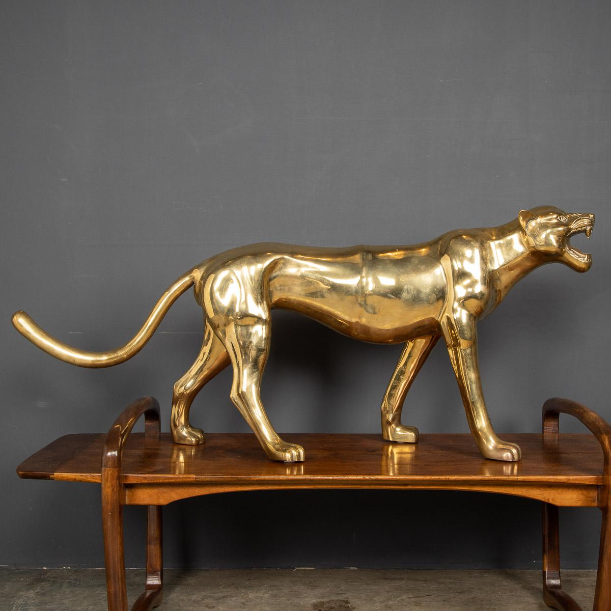 20th Century Brass Statue of a Prowling Panther, C.1970 In Good Condition In Royal Tunbridge Wells, Kent