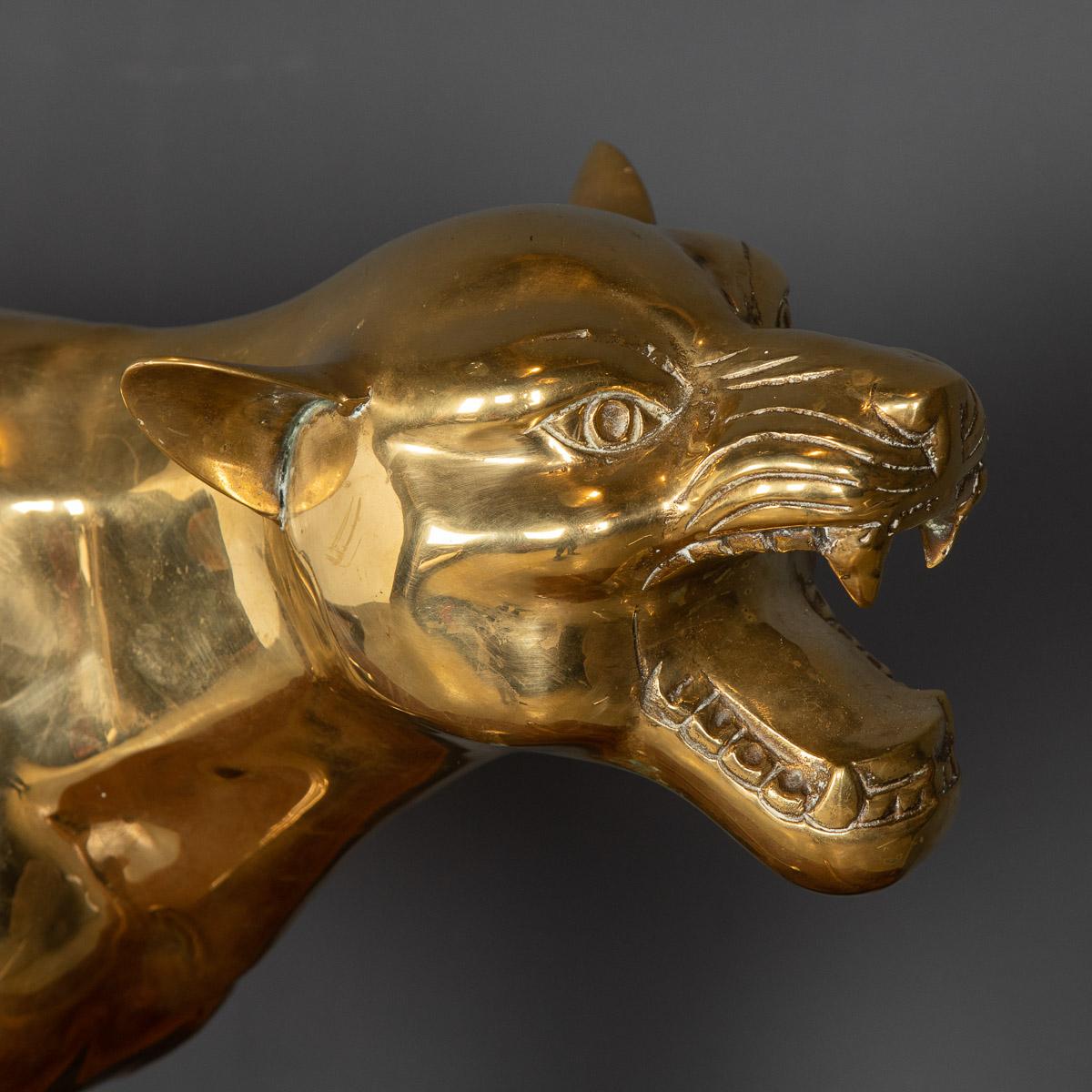 20th Century Brass Statue of a Prowling Panther, C.1970 2
