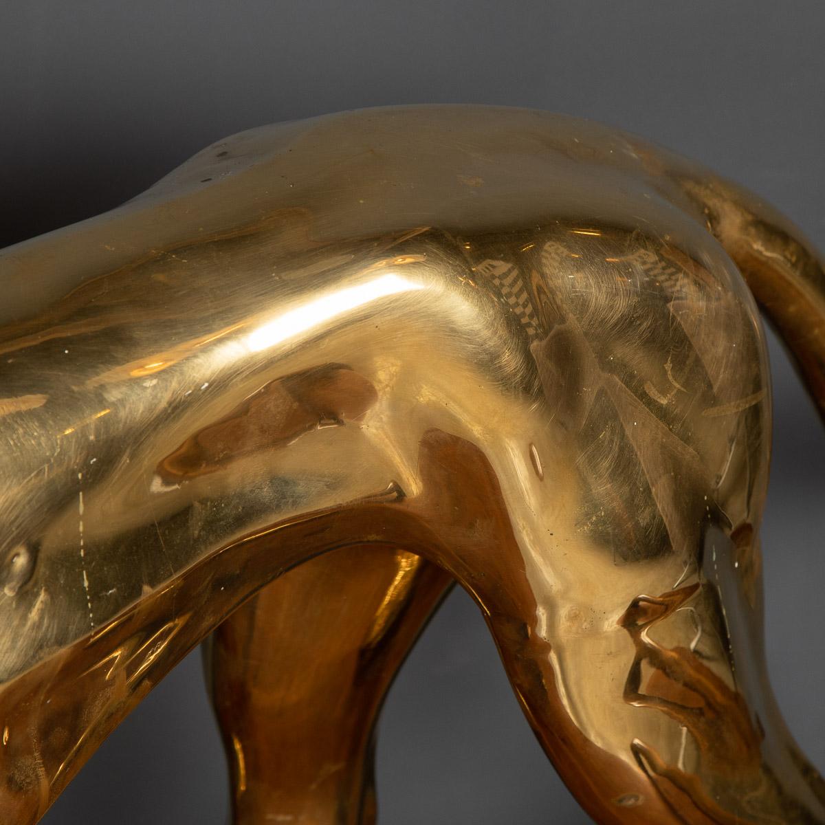 20th Century Brass Statue of a Prowling Panther, C.1970 4