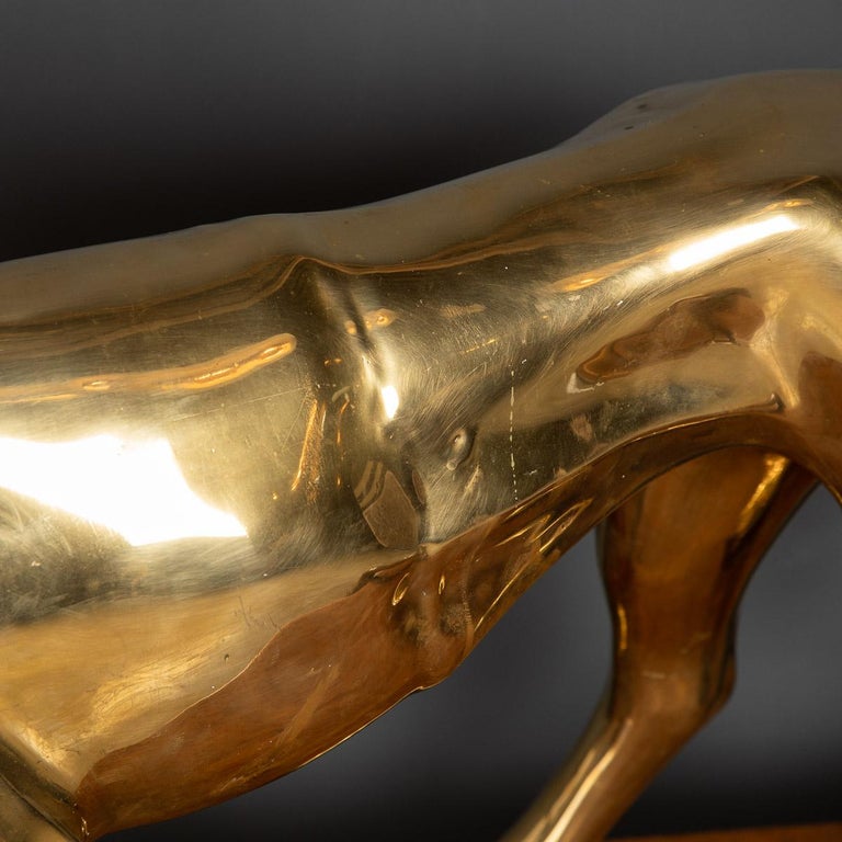 20th Century Brass Statue of a Prowling Panther, C.1970 at 1stDibs