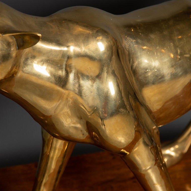 20th Century Brass Statue of a Prowling Panther, C.1970 at 1stDibs