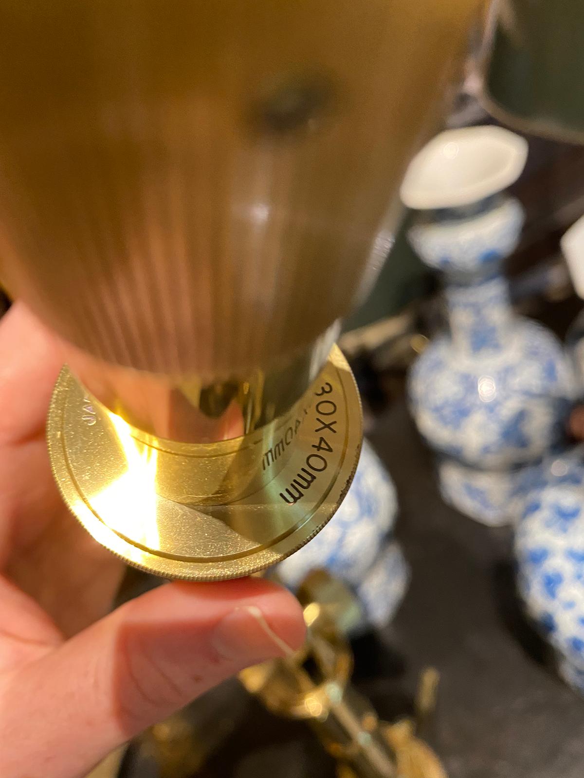 20th Century Brass Tabletop Telescope, Marked Japan 30x40mm In Good Condition In Atlanta, GA
