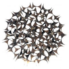 Goldamerikanische Metall-Wandskulptur des 20. Jahrhunderts, Messing-Dekor von Marc Weinstein