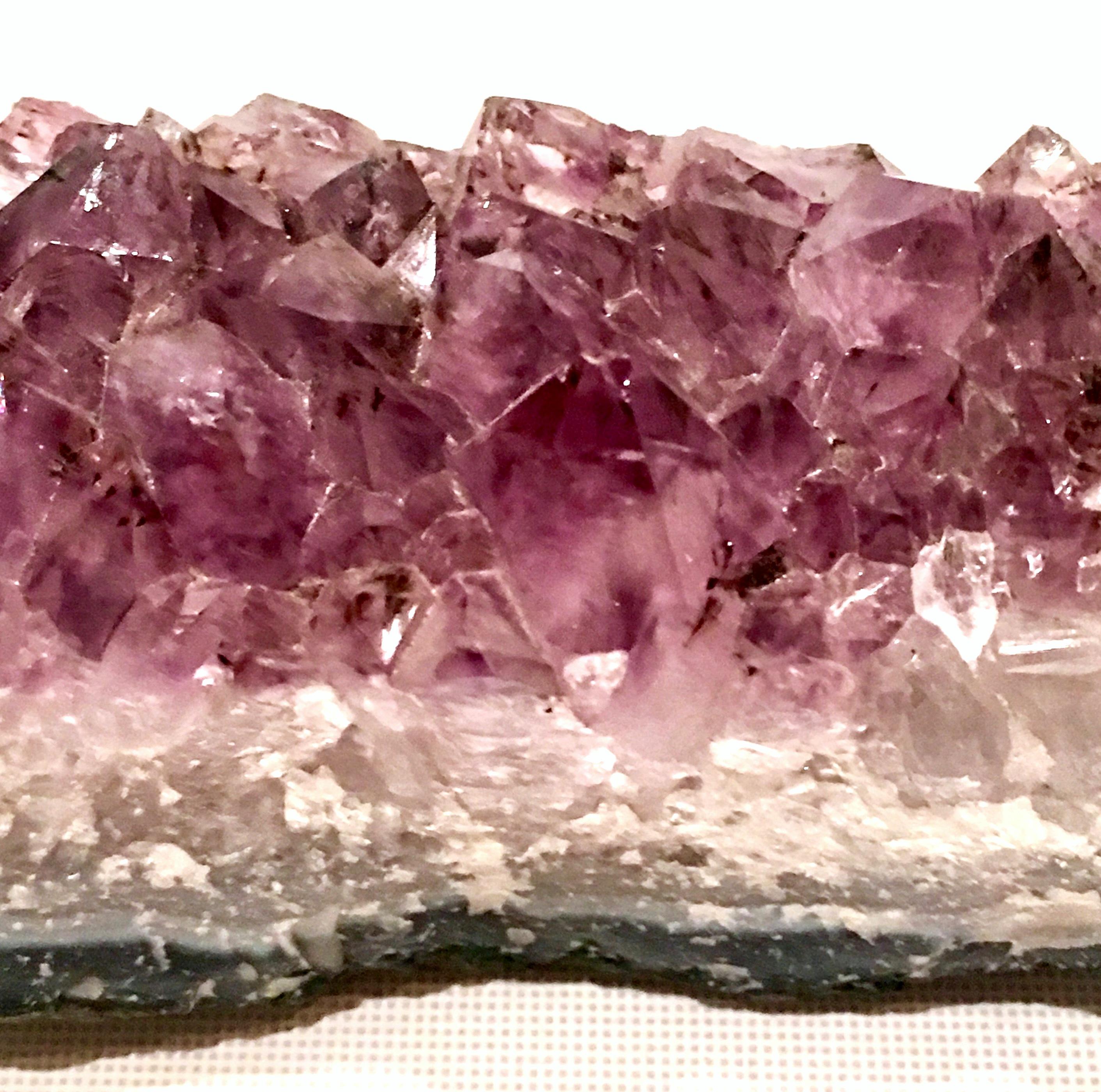 20th Century Large Brazilian Amethyst Geode Fragment Specimen Sculpture For Sale 4