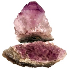20th Century Brazilian Amethyst Geode Specimens, Set of Two