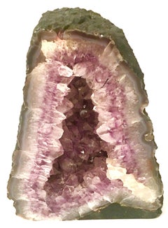 20th Century Brazilian Natural Amethyst Geode Sculpture