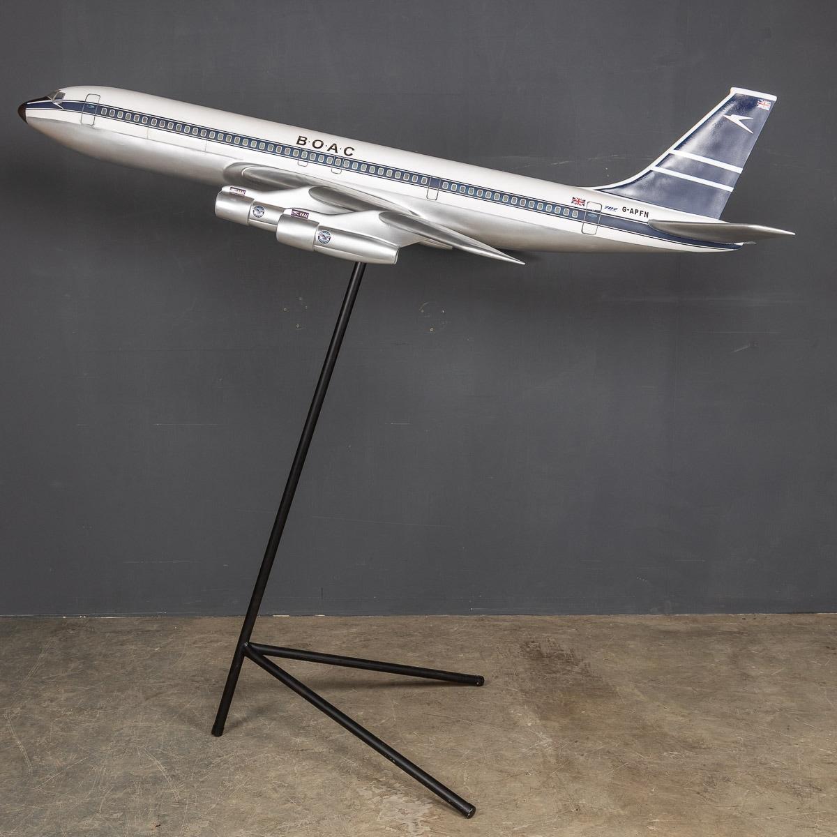 20th Century British Boeing 707 Jetliner Fibre Glass Airplane Model, c.1970 In Good Condition In Royal Tunbridge Wells, Kent