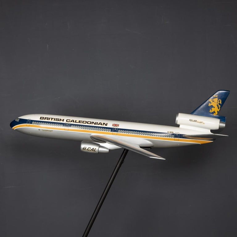 20th Century British Caledonian Dc10 Fibre Glass Airplane Model, c.1970 For Sale 1
