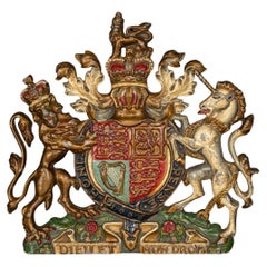 20th Century British Cast Iron & Painted Royal Warrant, c.1960