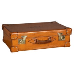 Antique 20th Century British Made Bridle Leather Suitcase, c.1910
