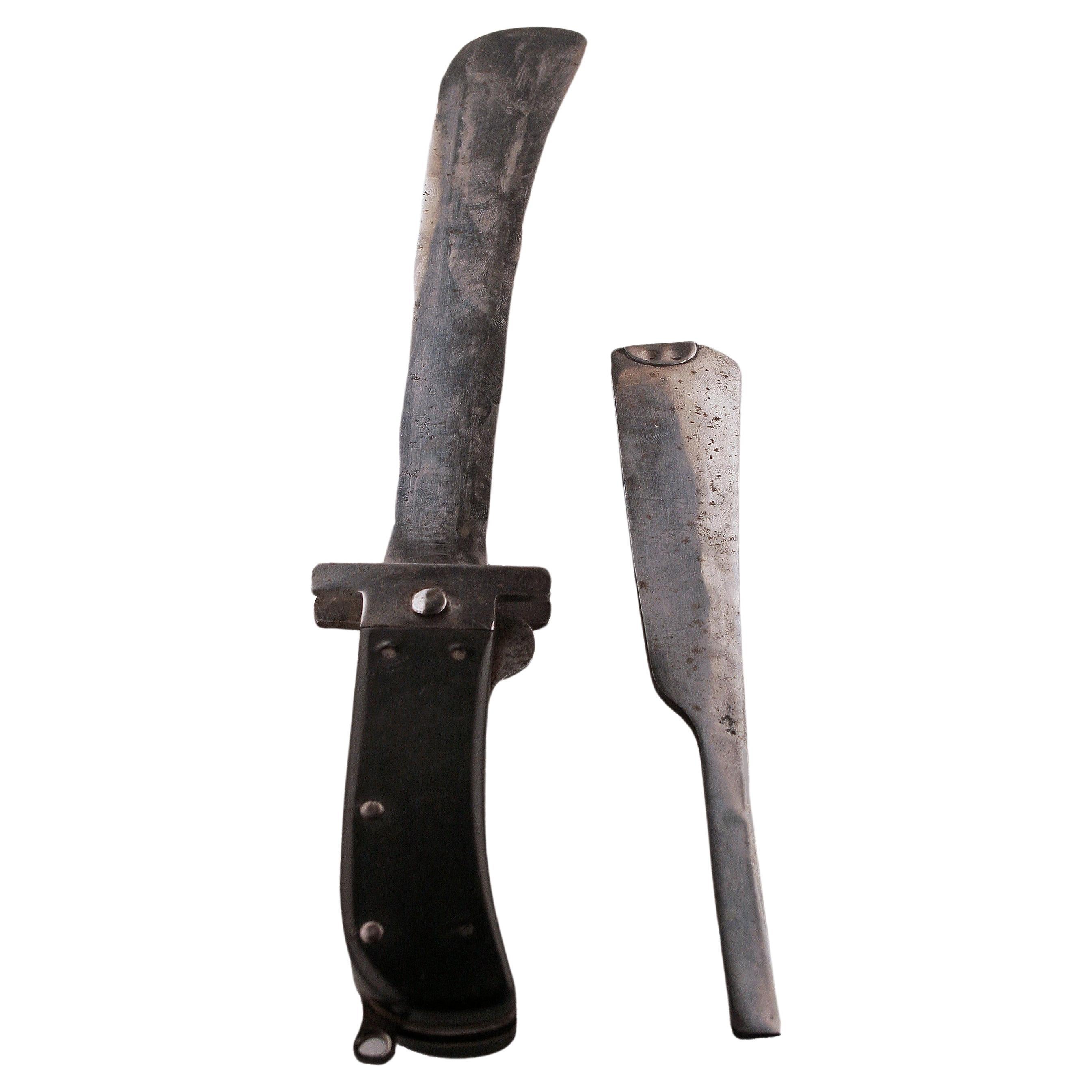 20th C. British Military Folding Steel Blade Machete/Sword by Joseph Westby & Co For Sale