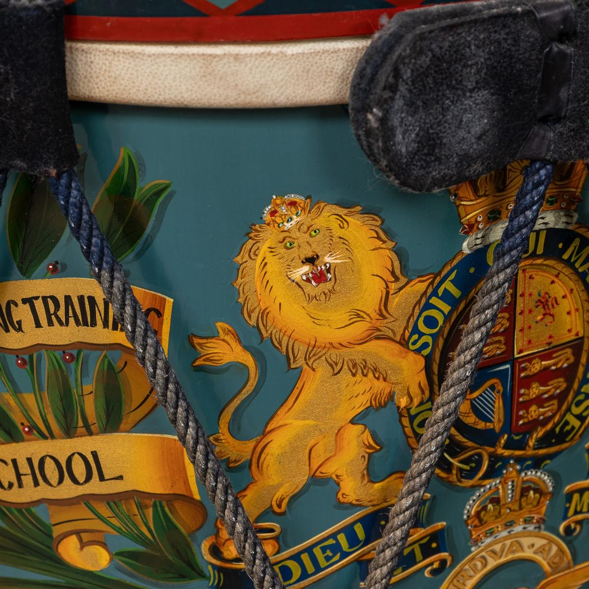 20th Century British Royal Air Force Flying Training School Hand Painted Drum For Sale 4