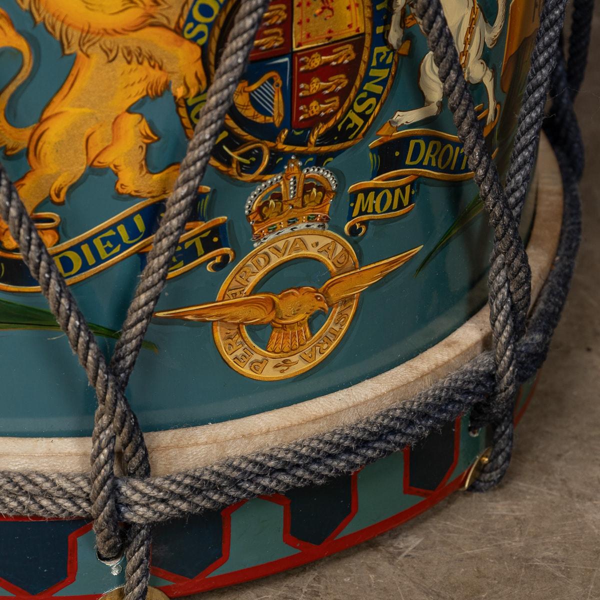 20th Century British Royal Air Force Flying Training School Hand Painted Drum For Sale 7