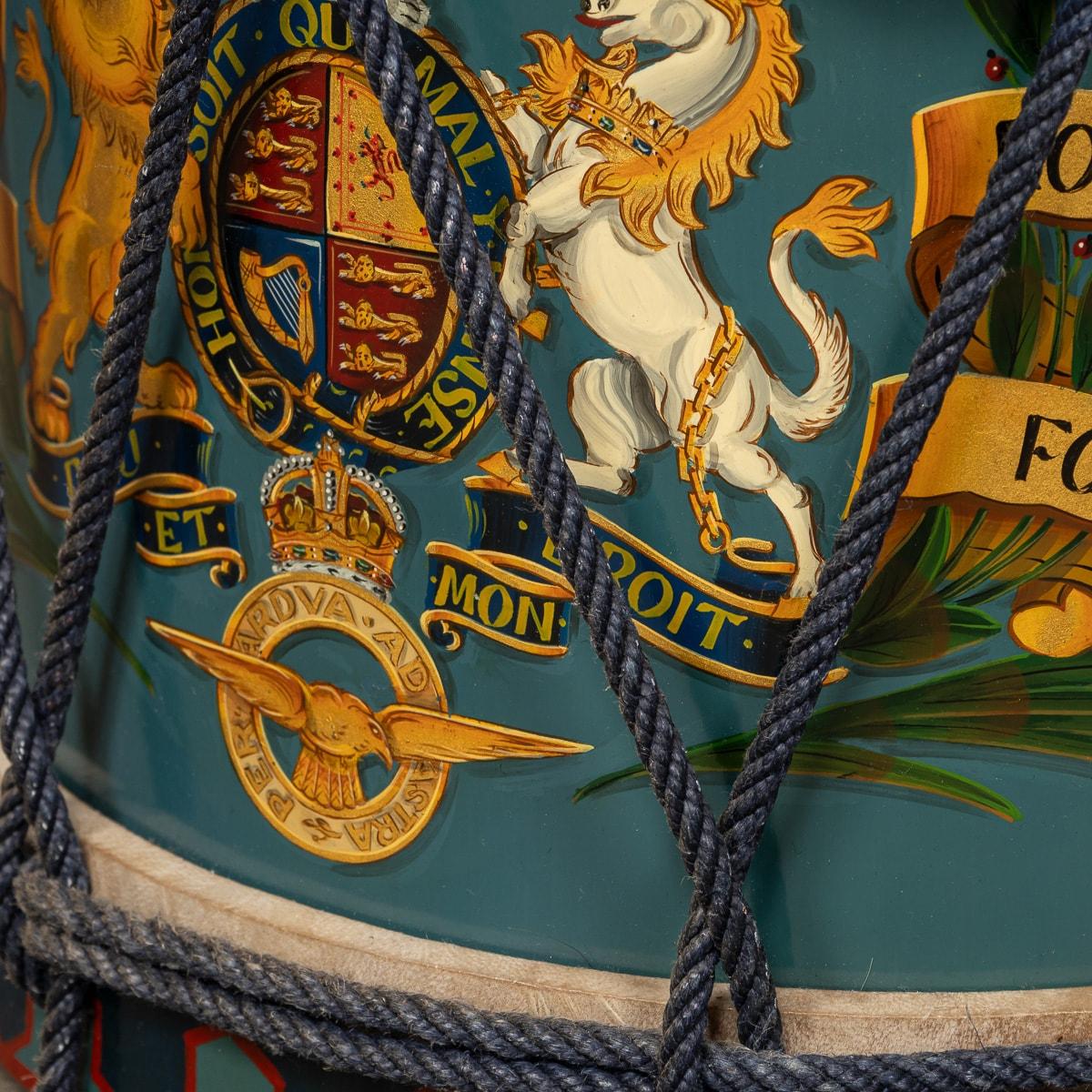 20th Century British Royal Air Force Flying Training School Hand Painted Drum For Sale 9