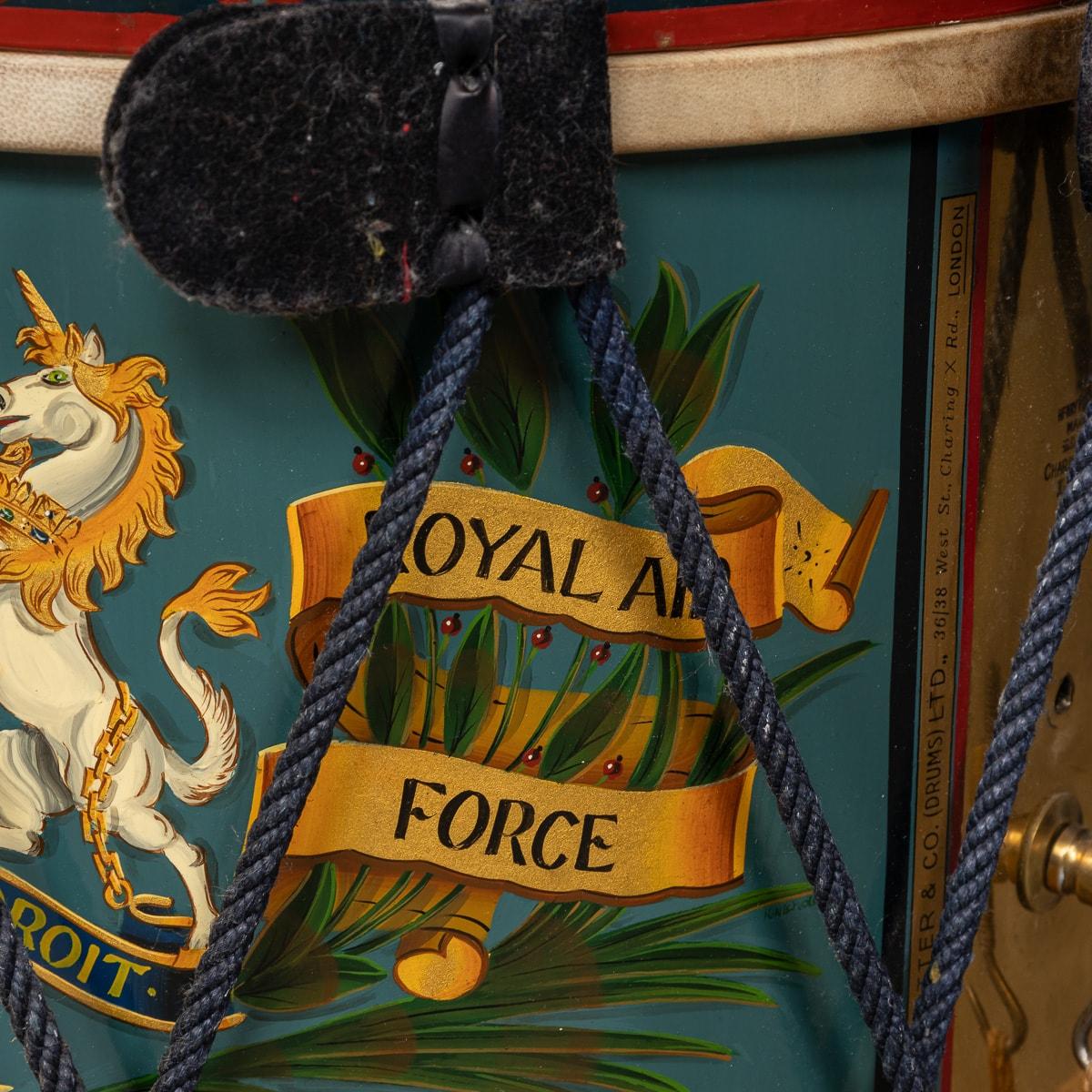 20th Century British Royal Air Force Flying Training School Hand Painted Drum For Sale 10