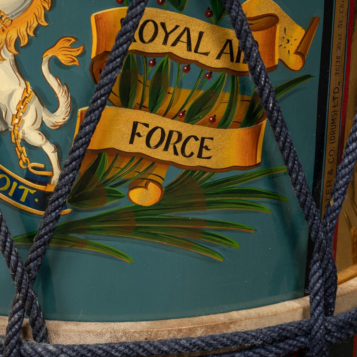 20th Century British Royal Air Force Flying Training School Hand Painted Drum For Sale 11