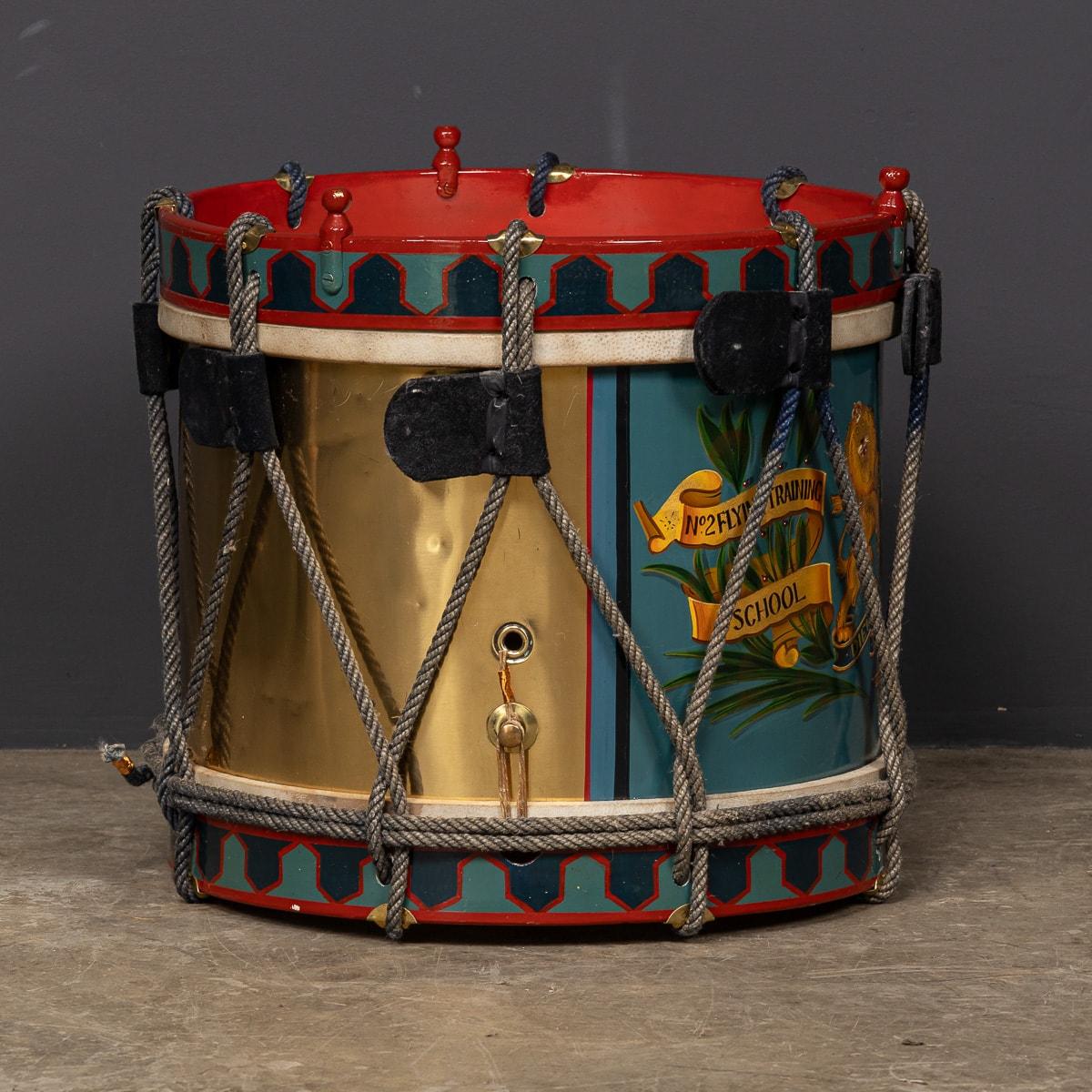 Wood 20th Century British Royal Air Force Flying Training School Hand Painted Drum For Sale