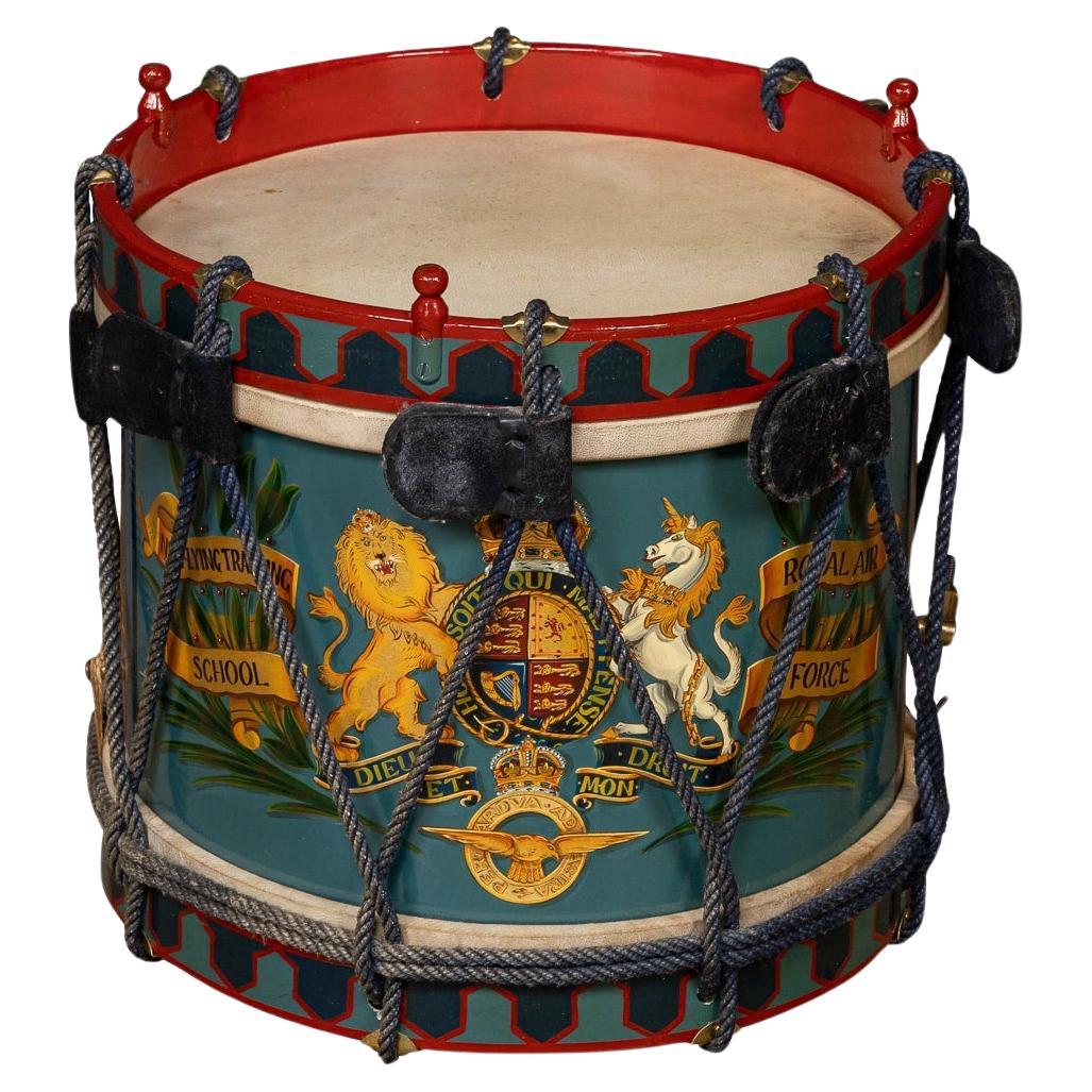 20th Century British Royal Air Force Flying Training School Hand Painted Drum