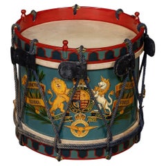 Tambour peint à la main de l'école de pilotage de la Royal Air Force britannique du 20e siècle