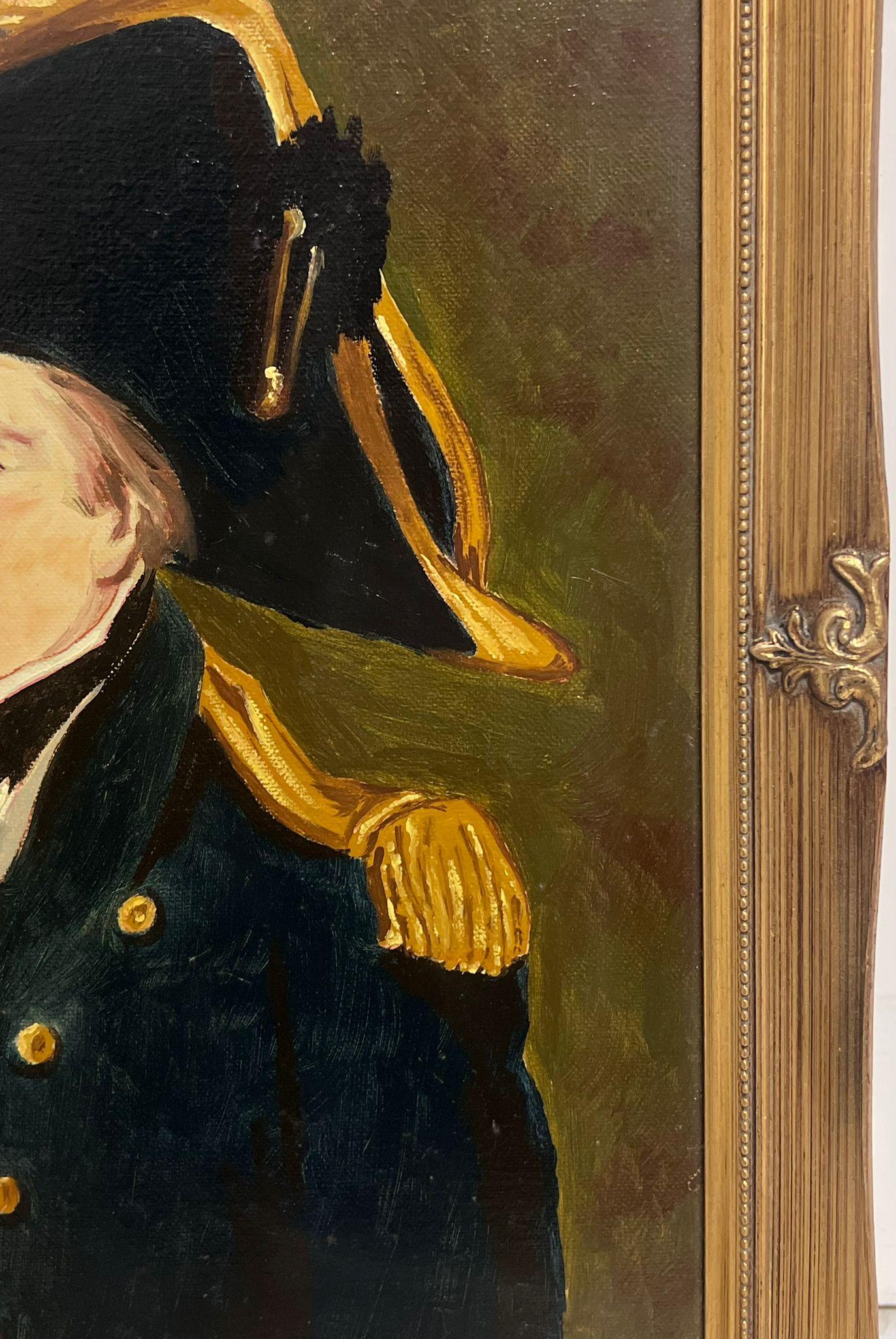 Capitano Hardy, Royal Navy
Scuola britannica, fine del XX secolo
olio su tela firmato, incorniciato
incorniciato: 16,5 x 13,5 pollici
tela: 14 x 11 pollici
provenienza: collezione privata, Londra
condizioni: ottime e solide condizioni 