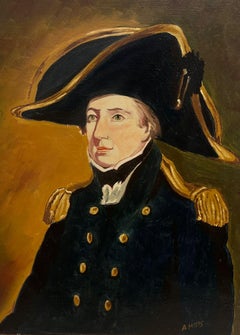 Portrait of Captain Hardy of Lord Nelson Fame Signed British Naval Portrait