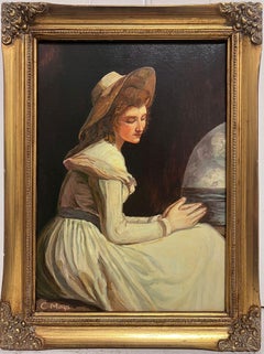 Portrait of Emma Hamilton Lord Nelson's Mistress British Oil Painting framed
