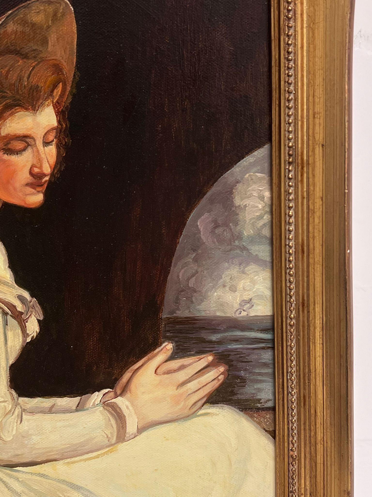 Lady Emma Hamilton
Scuola britannica, fine del XX secolo
olio su tela firmato, incorniciato
incorniciato: 16,5 x 12,5 pollici
tela: 14 x 10 pollici
provenienza: collezione privata
condizioni: ottime e solide condizioni 