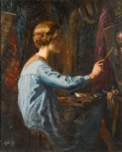Self Portrait at the Easel