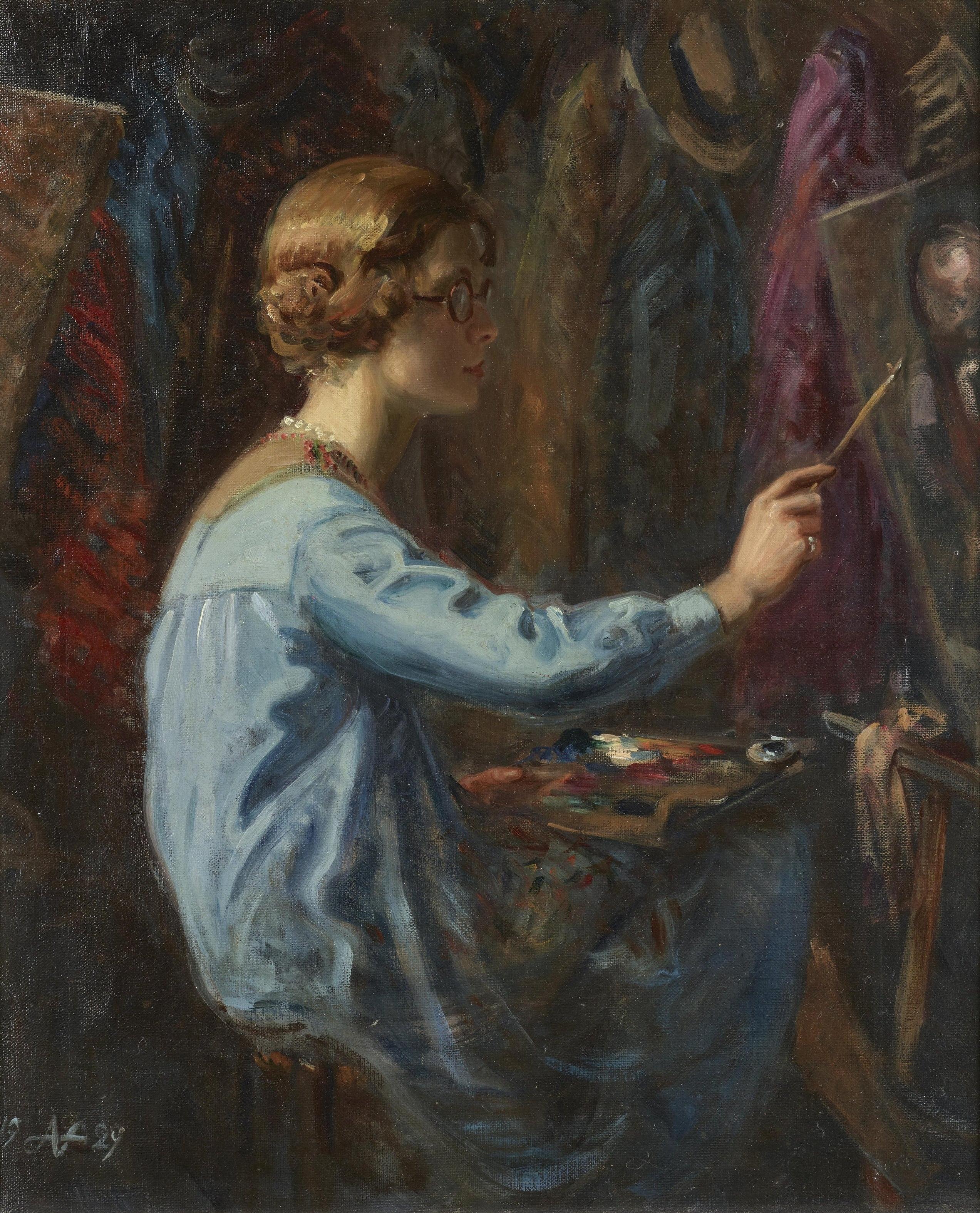Self Portrait at the Easel