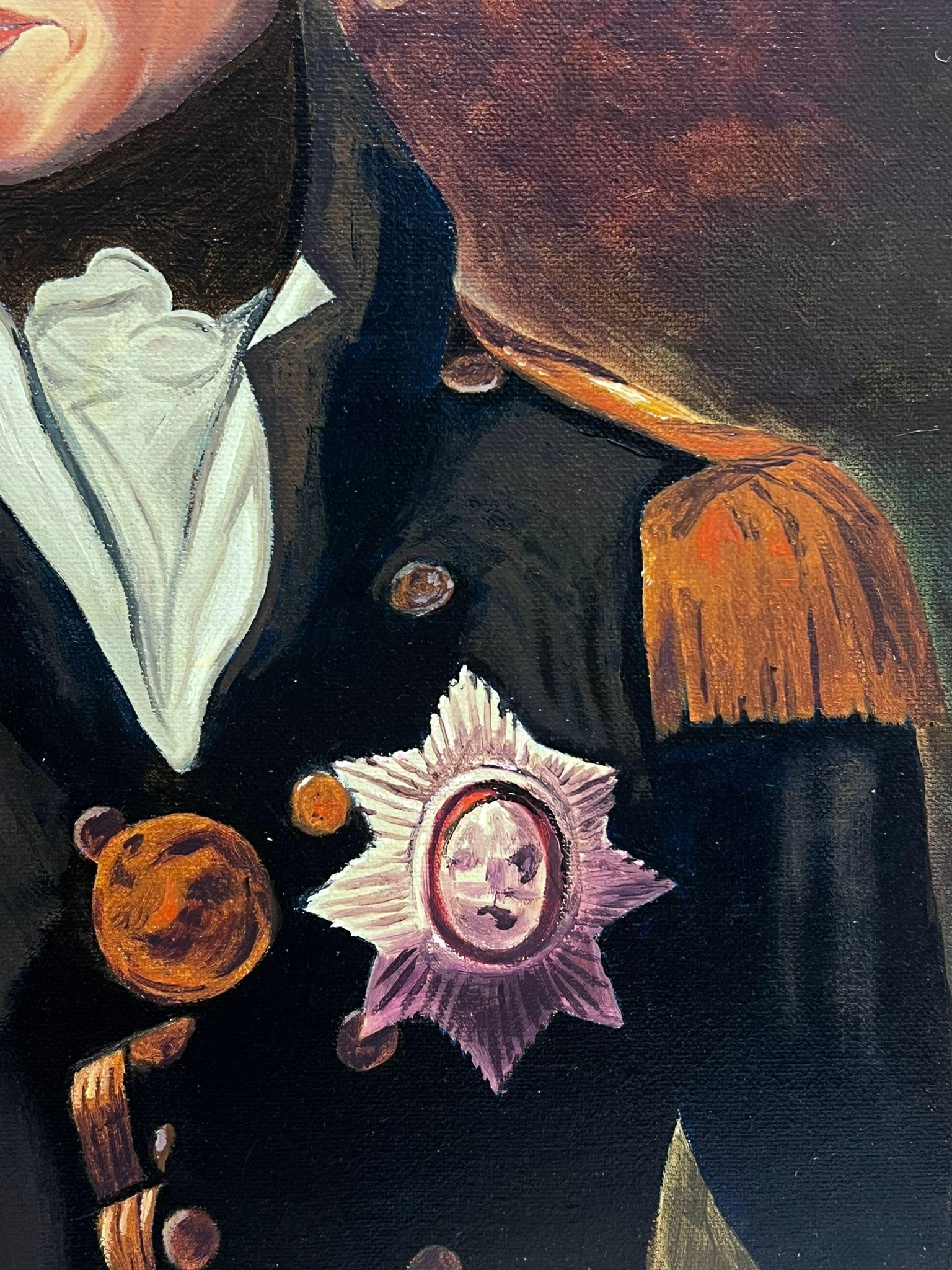 Vizeadmiral Lord Nelson Signiertes britisches Ölgemälde auf Leinwand im Angebot 1