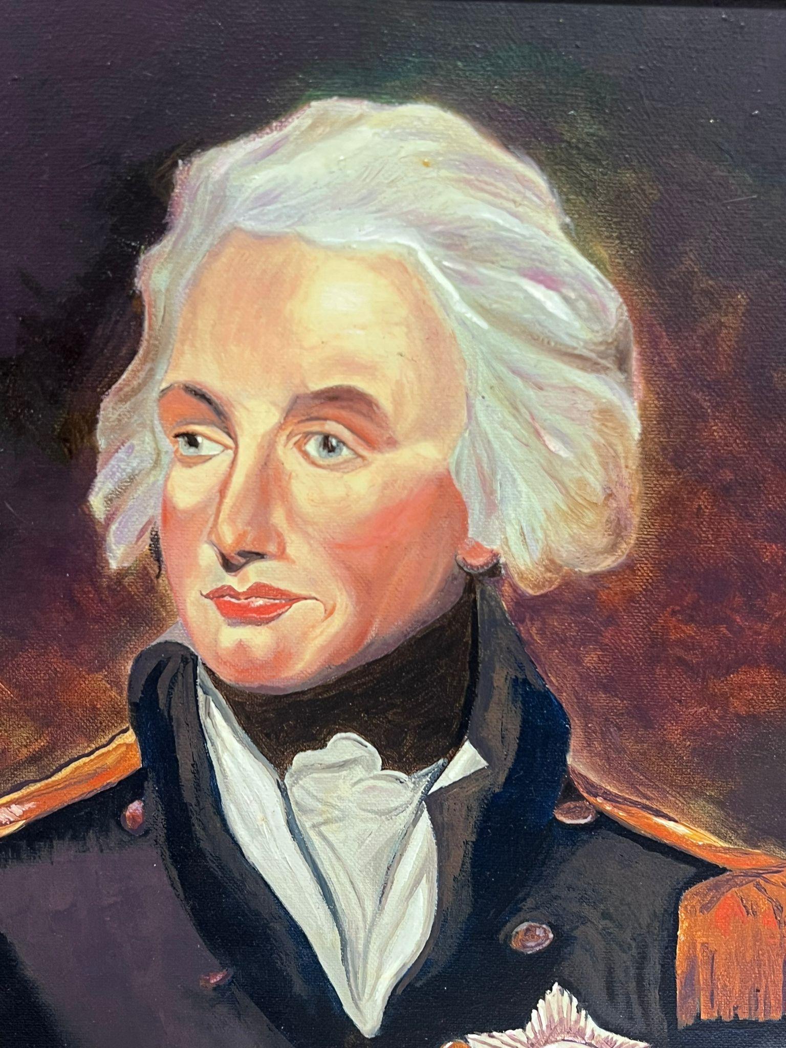 Vizeadmiral Lord Nelson Signiertes britisches Ölgemälde auf Leinwand im Angebot 2