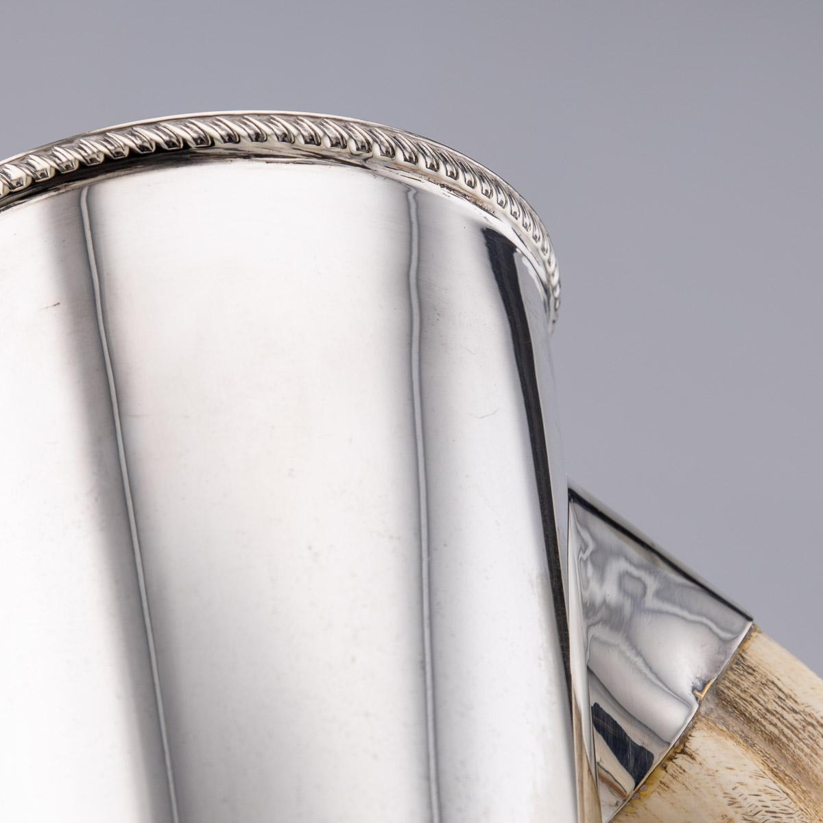 20th Century British Silver Plated & Boar Tusk Cocktail Mixing Jug, c.1930 7
