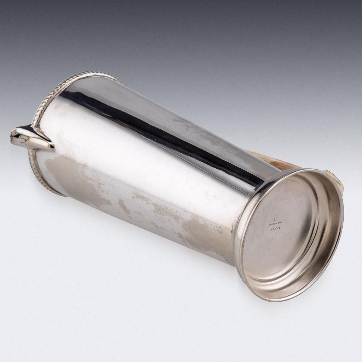20th Century British Silver Plated & Boar Tusk Cocktail Mixing Jug, c.1930 2