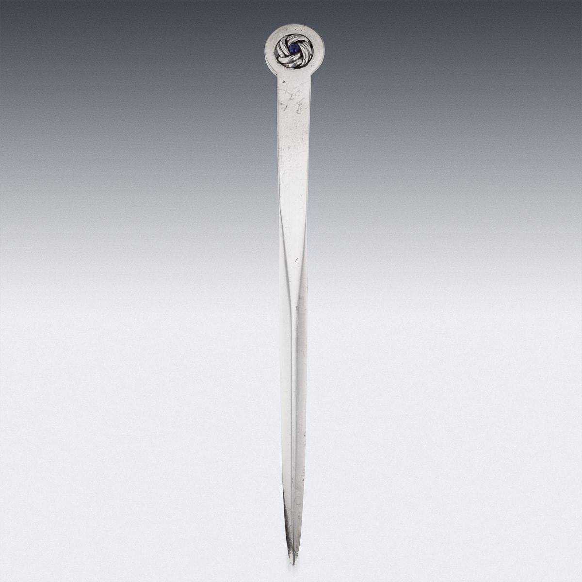 20th Century British Solid Silver Letter Opener, Asprey & Co, c.1996 In Good Condition For Sale In Royal Tunbridge Wells, Kent
