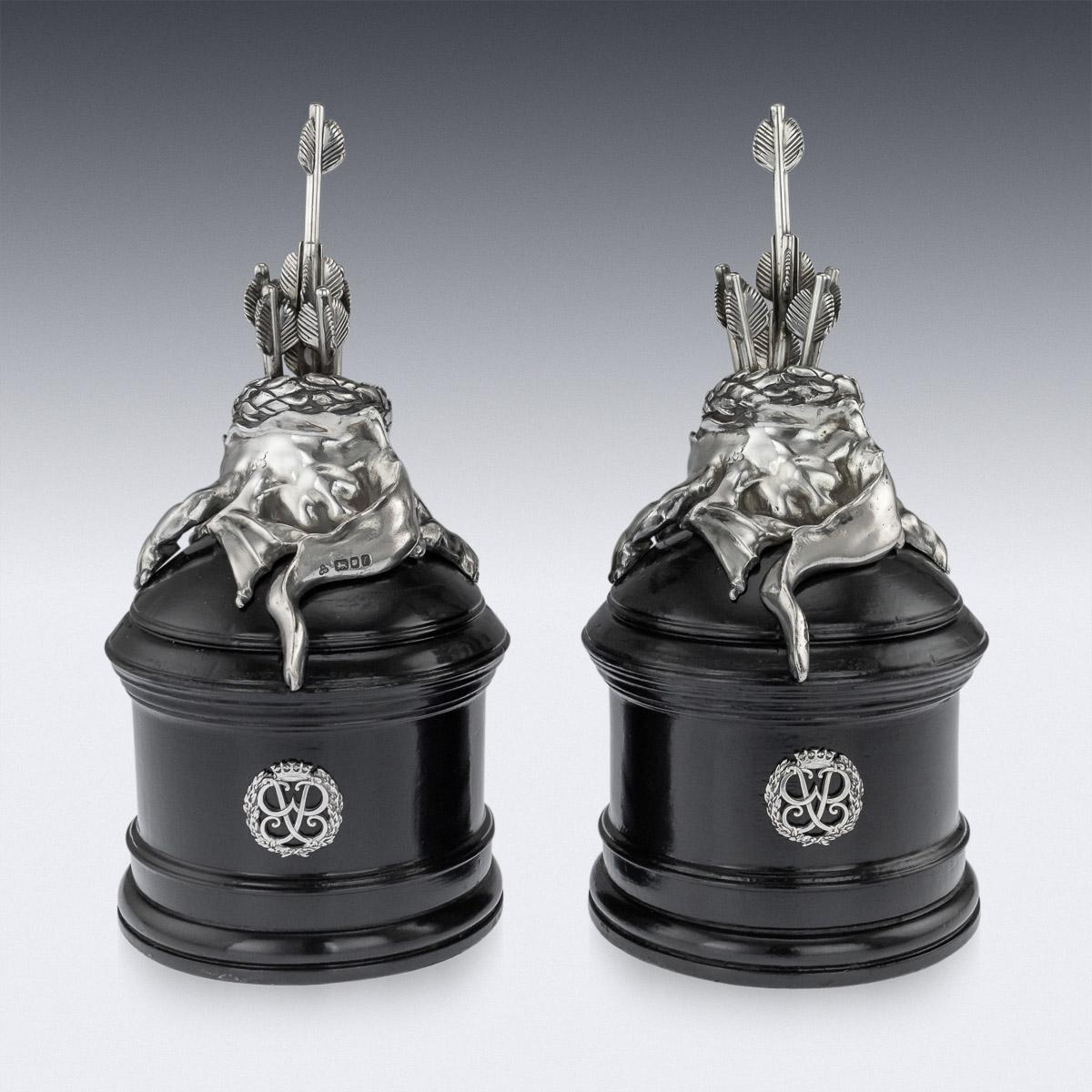 20th Century British Solid Silver 'Rifle Regiment' Centrepieces, c.1961 In Good Condition In Royal Tunbridge Wells, Kent