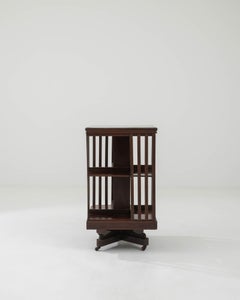 20th Century British Wooden Shelf on Wheels